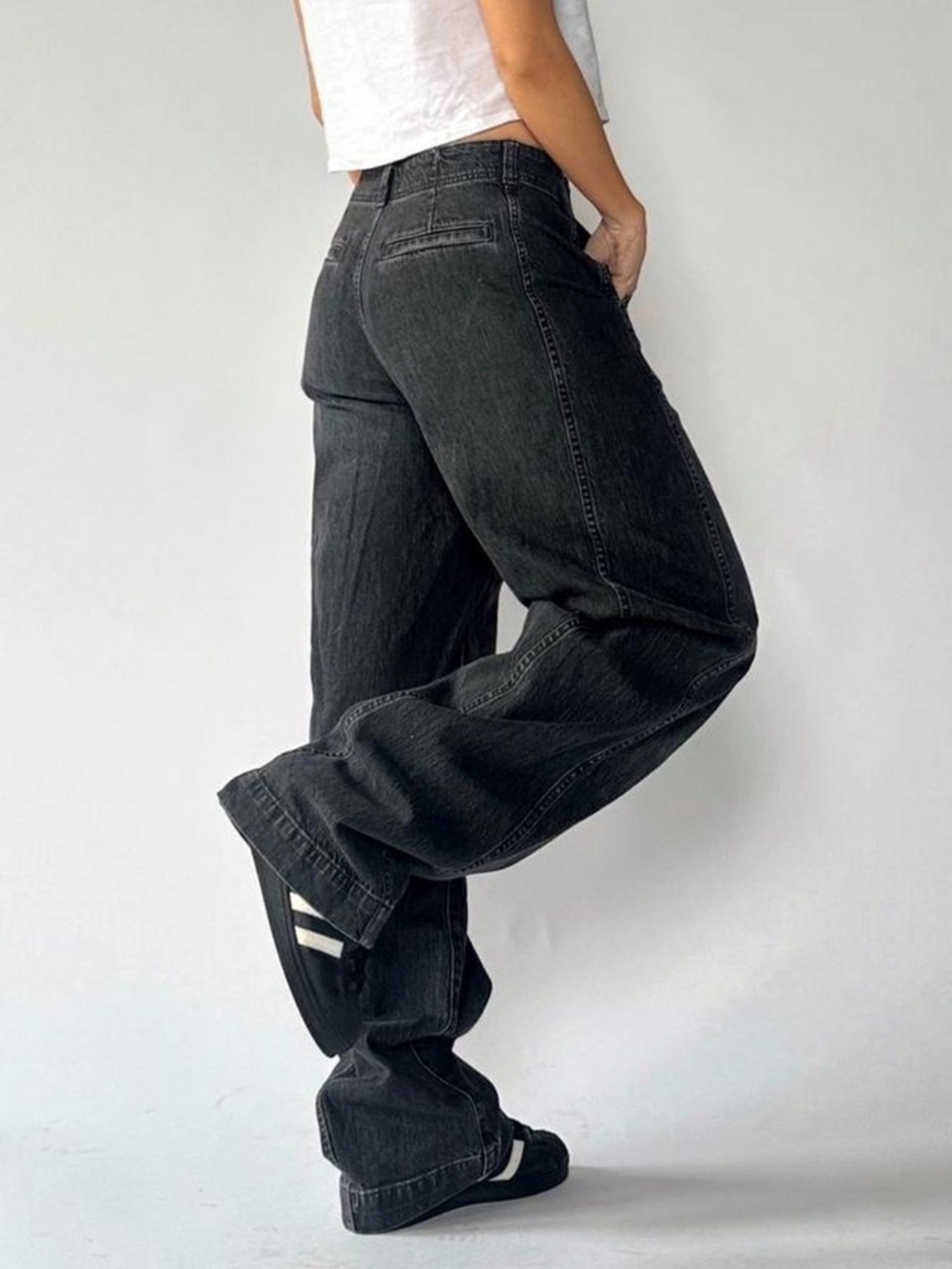 MADEWELL tapered Charcoal Denim Jeans - Picture 3 of 3